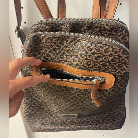 G by guess black and brown backpack purse. - Picture 8 of 9